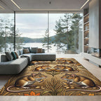 Harvest Golden Field Mice and Wheat Rug