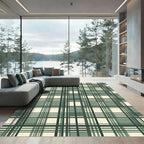Sage Green Classic Plaid Tartan Rug