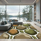 Earthy Amorphous Organic Shapes Rug
