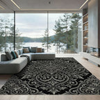 Antique Silver Filigree Scrollwork Rug
