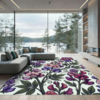 Enchanted Sweet Pea Floral Vine Rug
