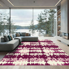 Deep Magenta Tribal Stripe Rug