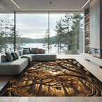 Autumnal Oak Forest Canopy Rug