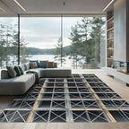 Industrial Metal Grid Scaffolding Rug