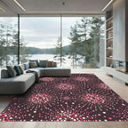 Radiant Pink Dot Burst Rug