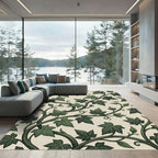 Lush Green Ivy Leaf Botanical Vine Rug