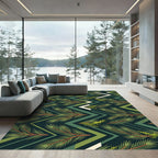 Deep Forest Zigzag Pine Needle Garland Rug