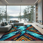 Jagged Lightning Tribal Pyramid Rug