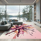 Elegant Dancer Watercolor Splash Rug