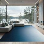 Deep Blue Ombre Gradient Rug