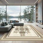 Earthy Floral Vine Medallion Rug