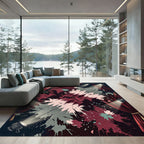 Crimson Splash Abstract Stage Rug