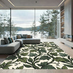 Verdant Green Ivy Vine Floral Rug