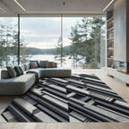 Geometric Concrete Illusion Abstraction Rug
