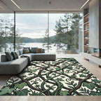 Botanical Sage Green Ivy Intertwined Vines Rug