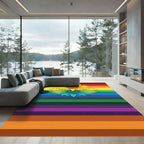 Rainbow Sunflower Bloom Rug