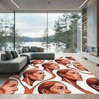 Tangerine Expression Profile Collage Rug