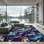 Celestial Capricorn Galaxy Nebula Cosmic Horse Rug