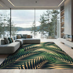 Emerald Palm Frond Canopy Rug