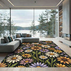 Multicolor Daisy Garden Floral Rug