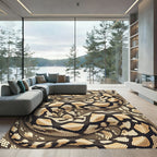 Sinuous Serpent Diamond Scale Earthy Accents Rug
