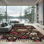 Ornate Chateau Floral Garden Arrangement Rug