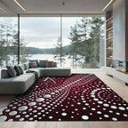 Crimson Dot Cascade Contemporary Rug