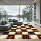 Earthy Adobe Village Composition Rug