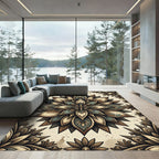 Vintage Earthy Floral Medallion Rug