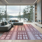 Architectural Window Grid Gradient Rug