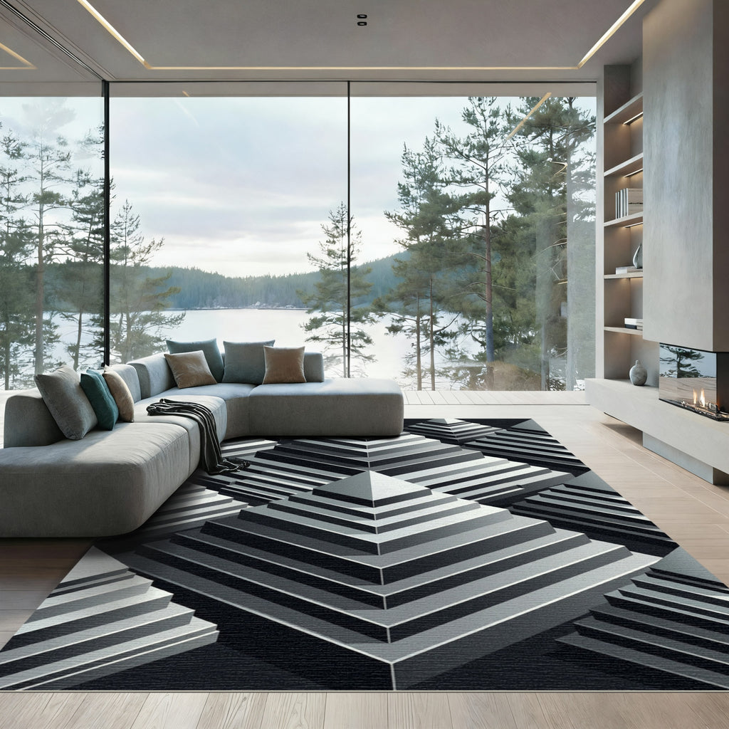 Monochromatic Geometric Step Pyramid Rug