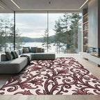 Rose Scrollwork Floral Vines Rug