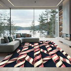 Ribbon Weave Pink Cream Chocolate Rug