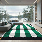 Emerald White Stripe Canopy Shade Rug