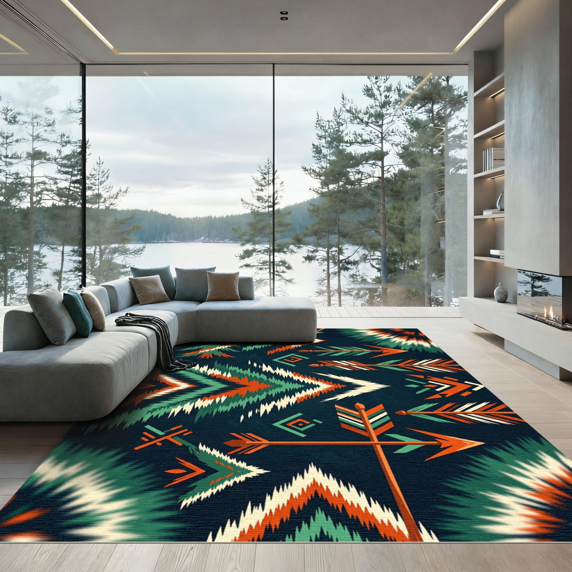 Tribal Arrow Diamond Medley Rug