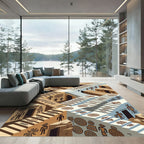 Ancient Tribe Stair Geometric Design Rug