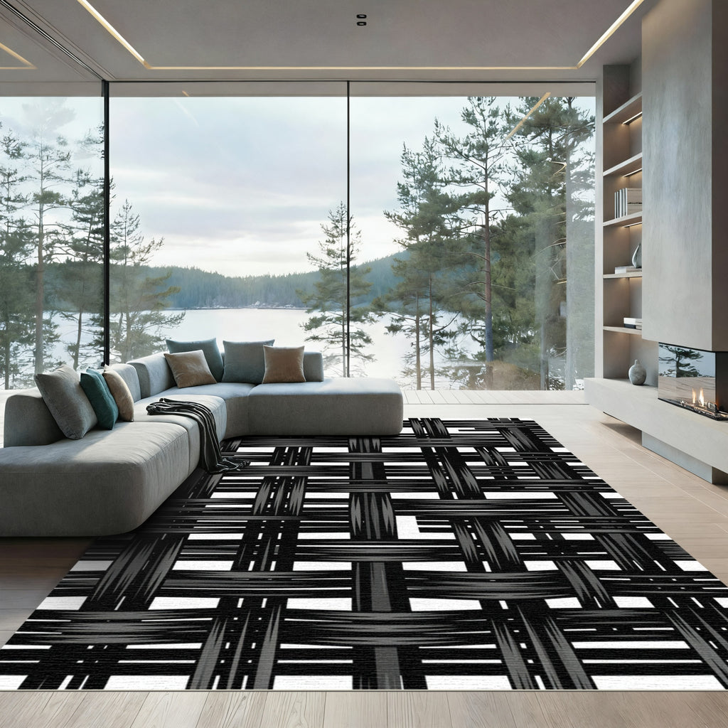 Monochromatic Woven Texture Rug