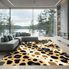 Playful Feline Leopard Spot Abstract Rug