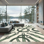 Sage Green Tactical Leather Strap Loop Rug