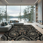 Cream Rose Paisley Heart Crown Rug