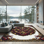 Imperial Crimson Dragon Circular Medallion Rug