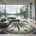 Monochromatic Starburst Geometric Radiance Rug