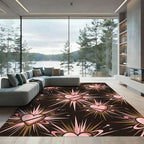 Pink Heart Cosmic Burst Rug