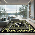 Black Cat Celestial Sunburst Rug