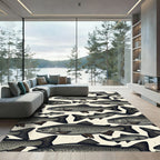 Vintage Speckled Trout School Illustration Rug