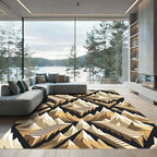 Golden Mountain Staircase Landscape Rug