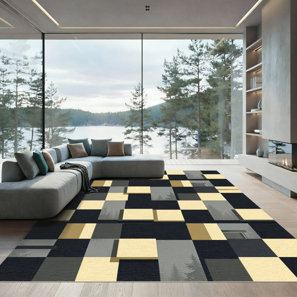 Geometric Forest Grid Neutral Rug