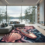 Pearly Pink Balletlipper Swirling Smoke Rug