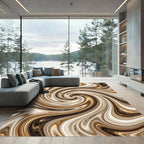Rich Swirl Marble Fluid Texture Rug