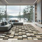 Abstract 3D Brick Texture Rug